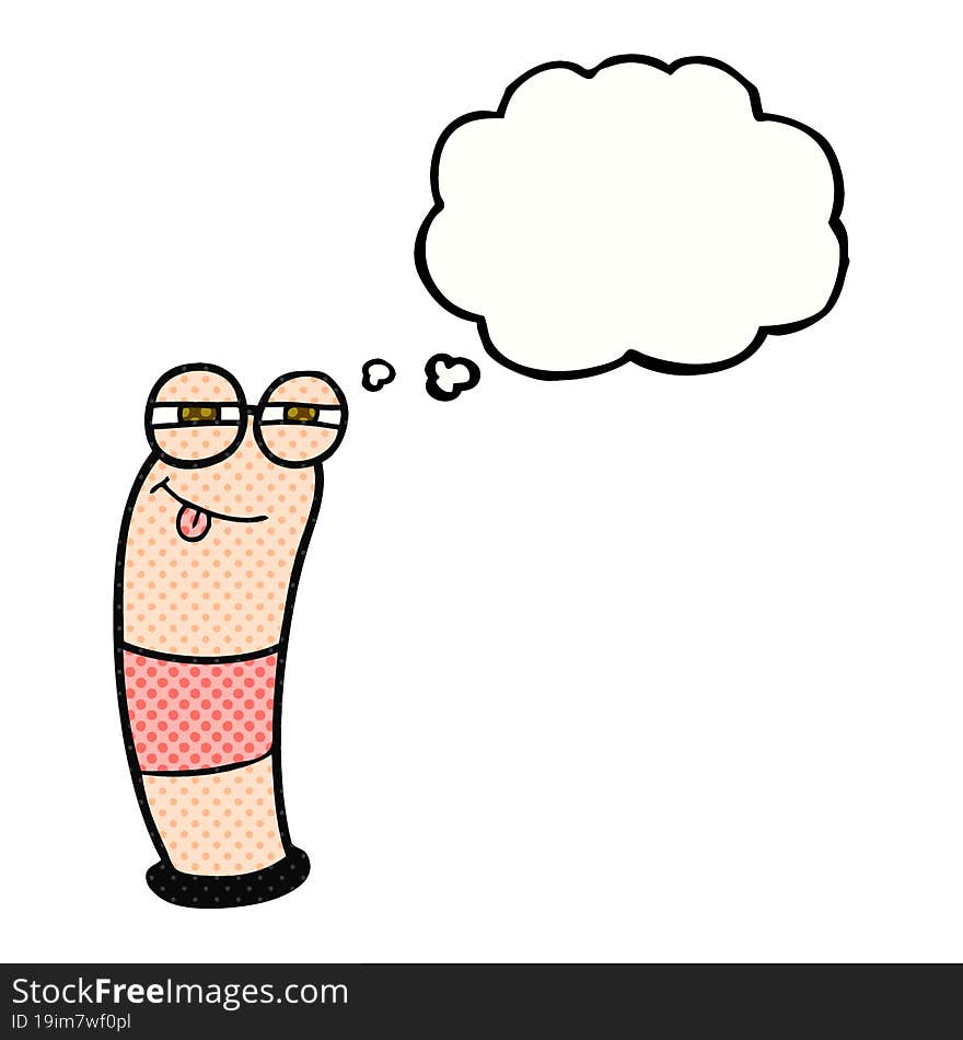 thought bubble cartoon worm