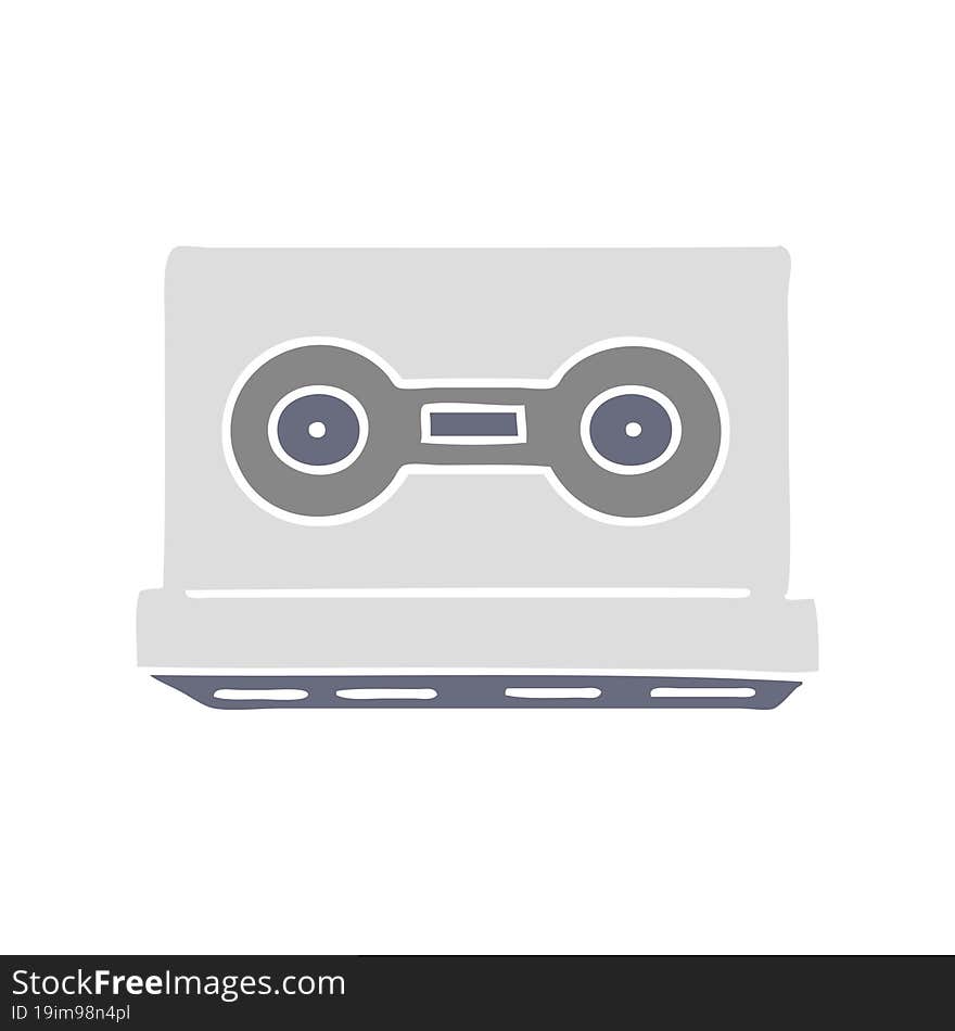 cartoon doodle of a retro cassette tape