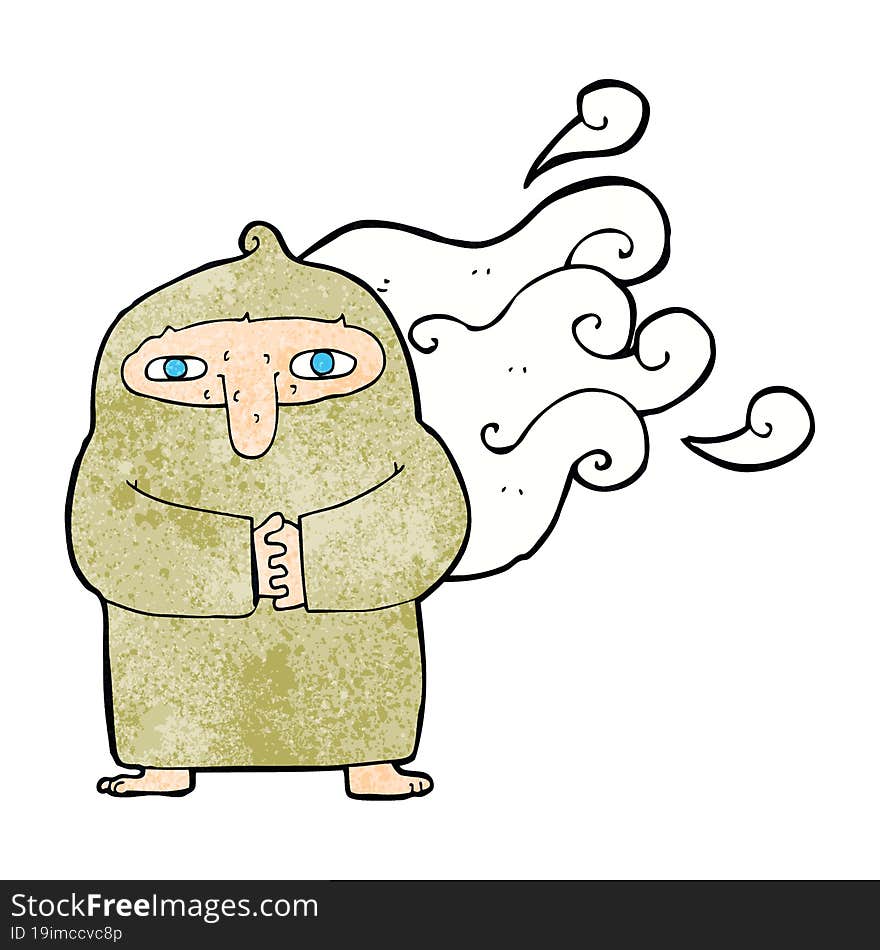 Cartoon Smelly Monk