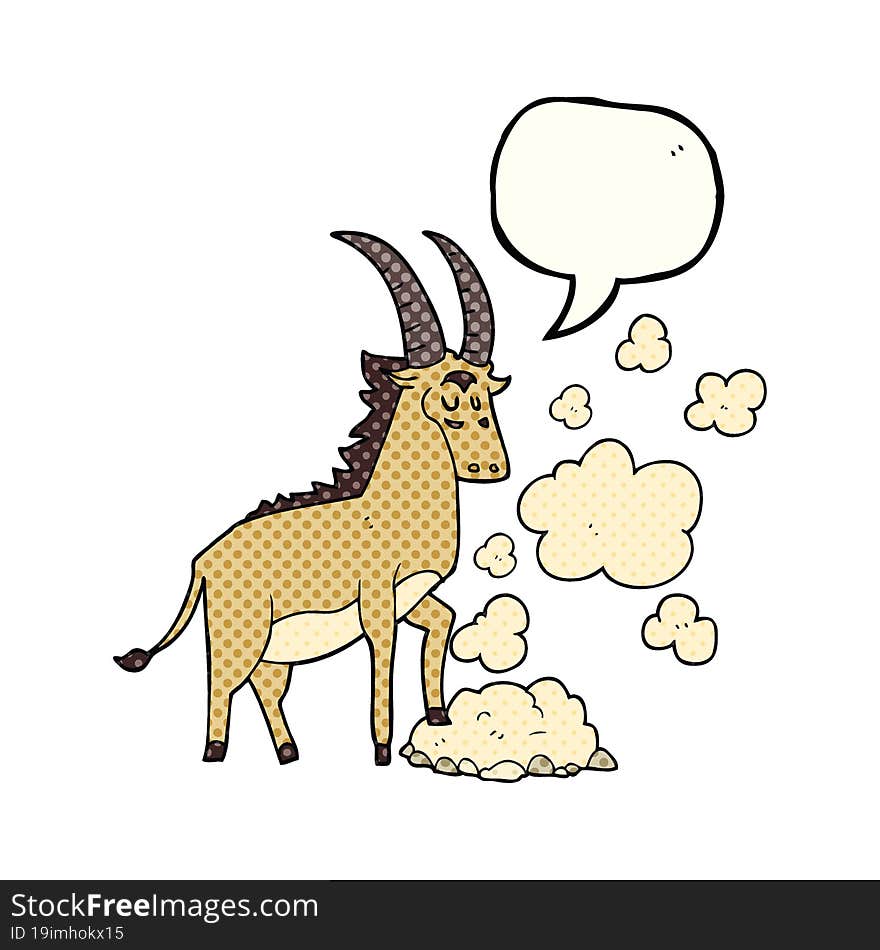 comic book speech bubble cartoon antelope