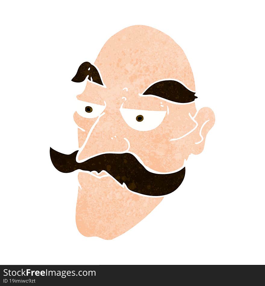 cartoon old man face