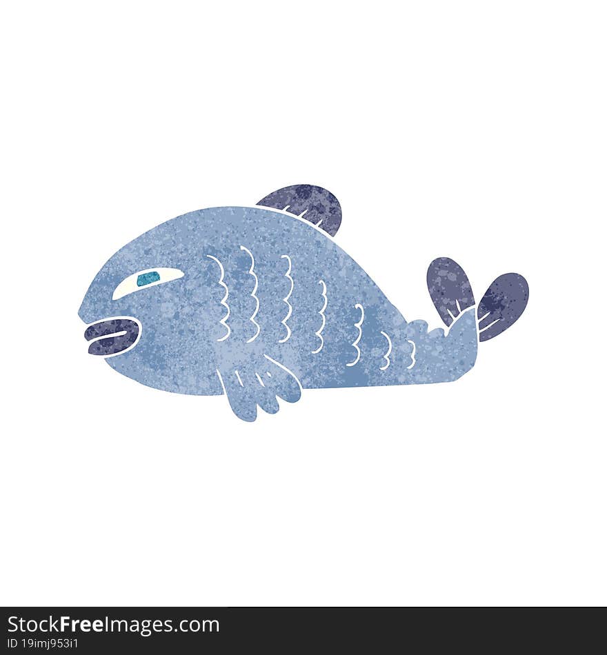 retro cartoon fish