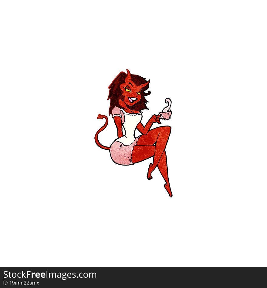 Cartoon Devil Girl