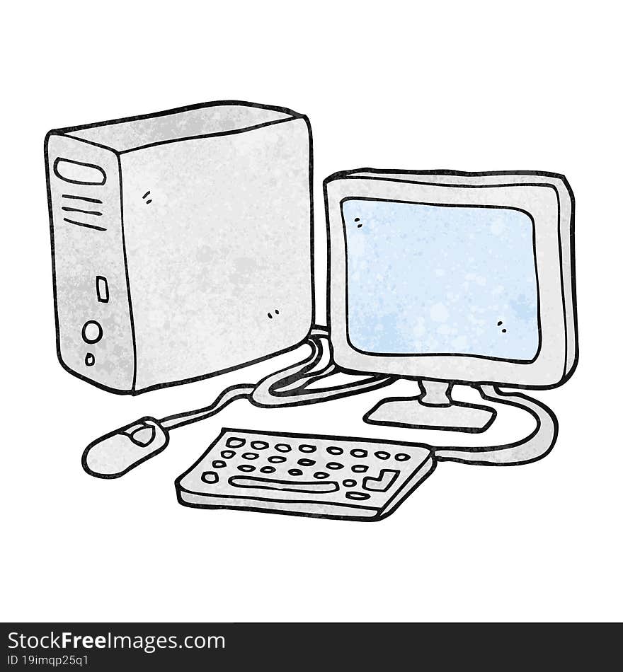 Textured Cartoon Computer