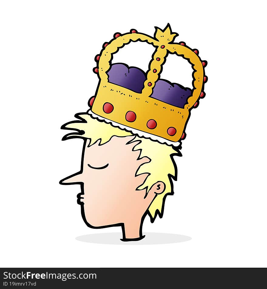 cartoon person wearing crown