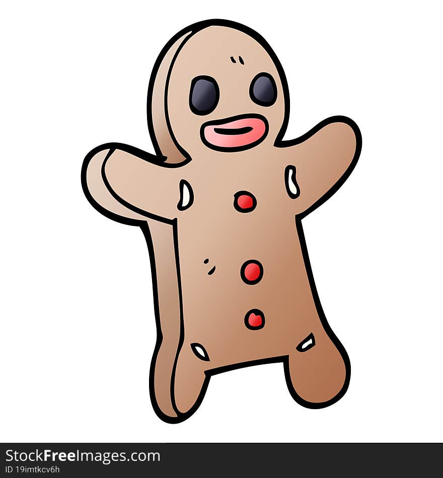 cartoon doodle gingerbread man