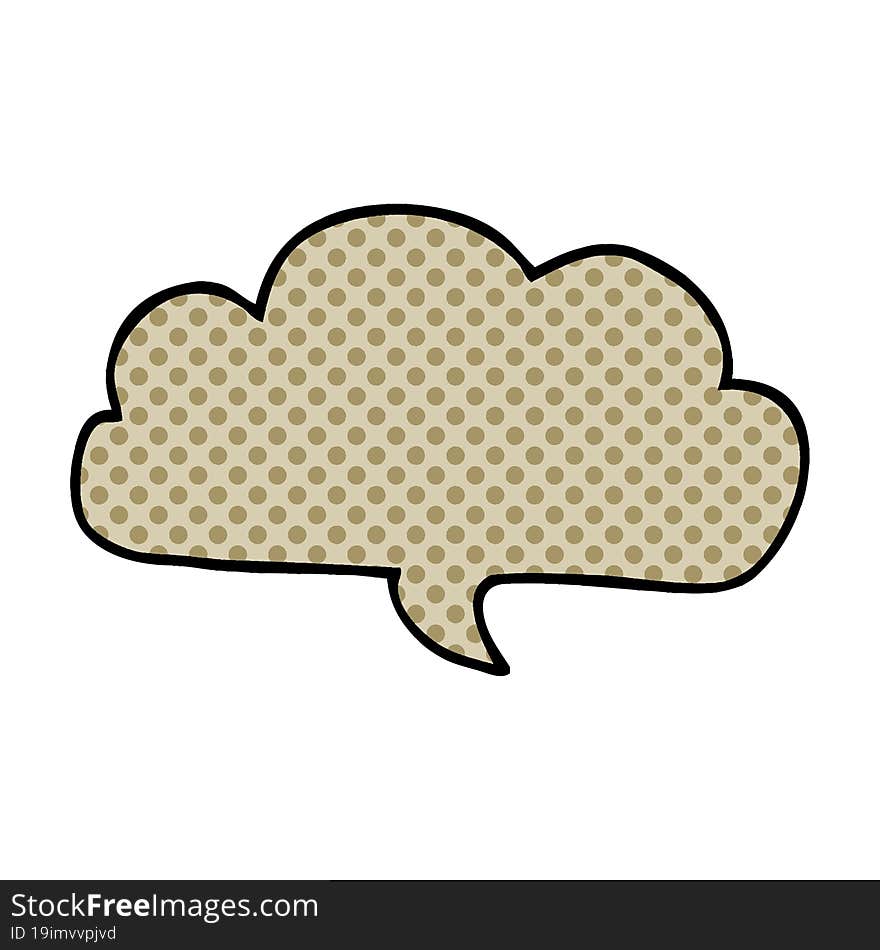 cartoon doodle cloud speech bubble