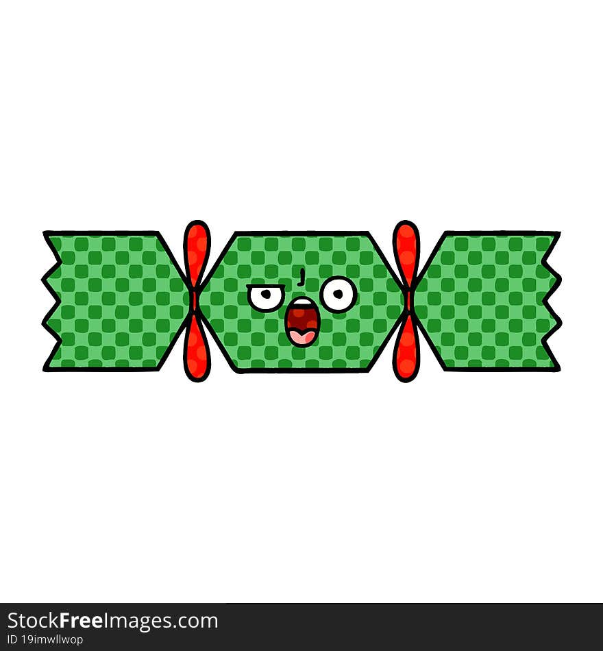 comic book style cartoon christmas cracker