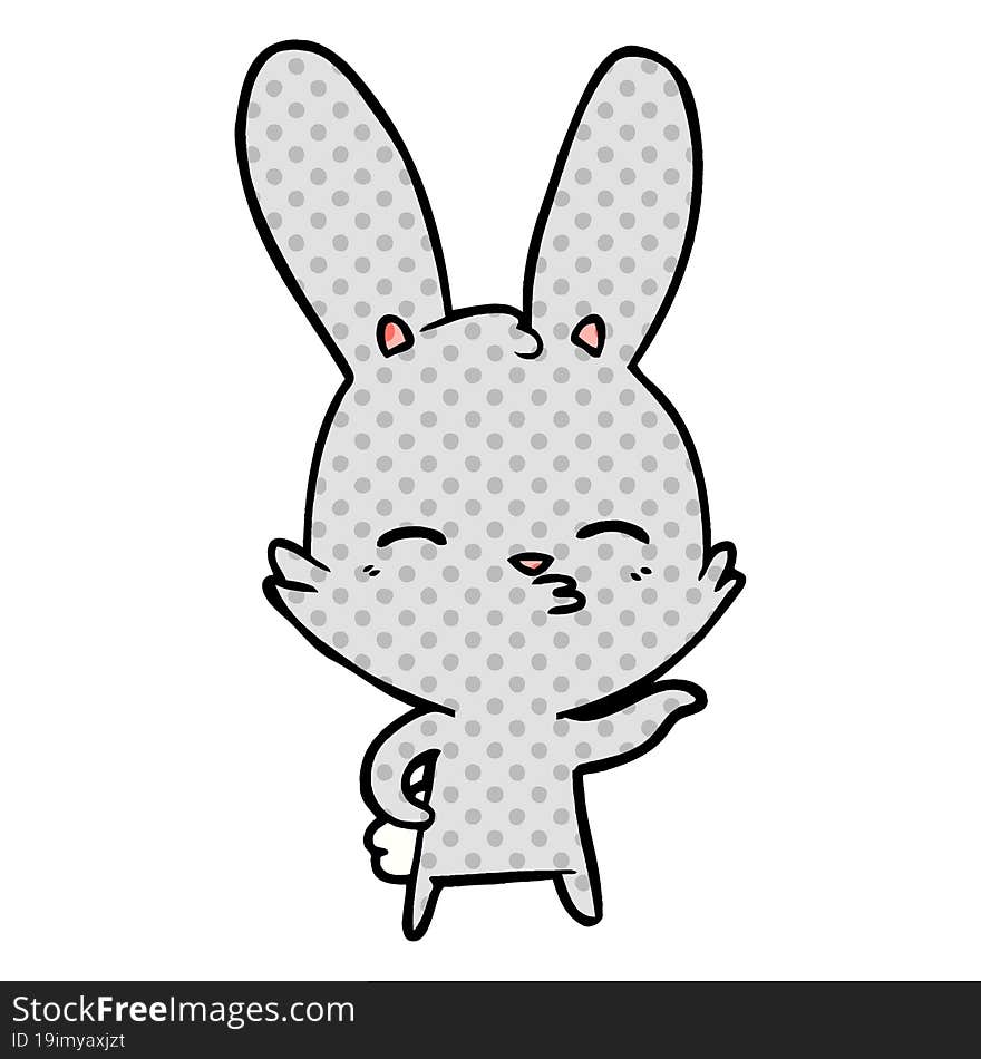 curious bunny cartoon. curious bunny cartoon