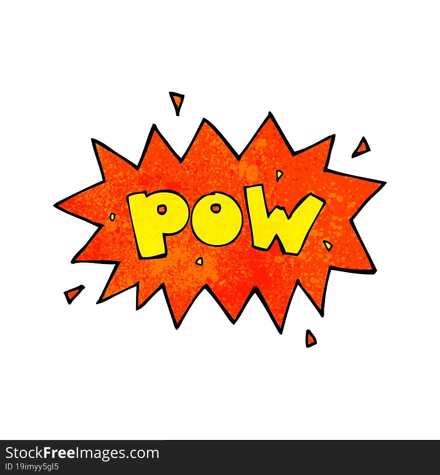 cartoon comic book pow symbol