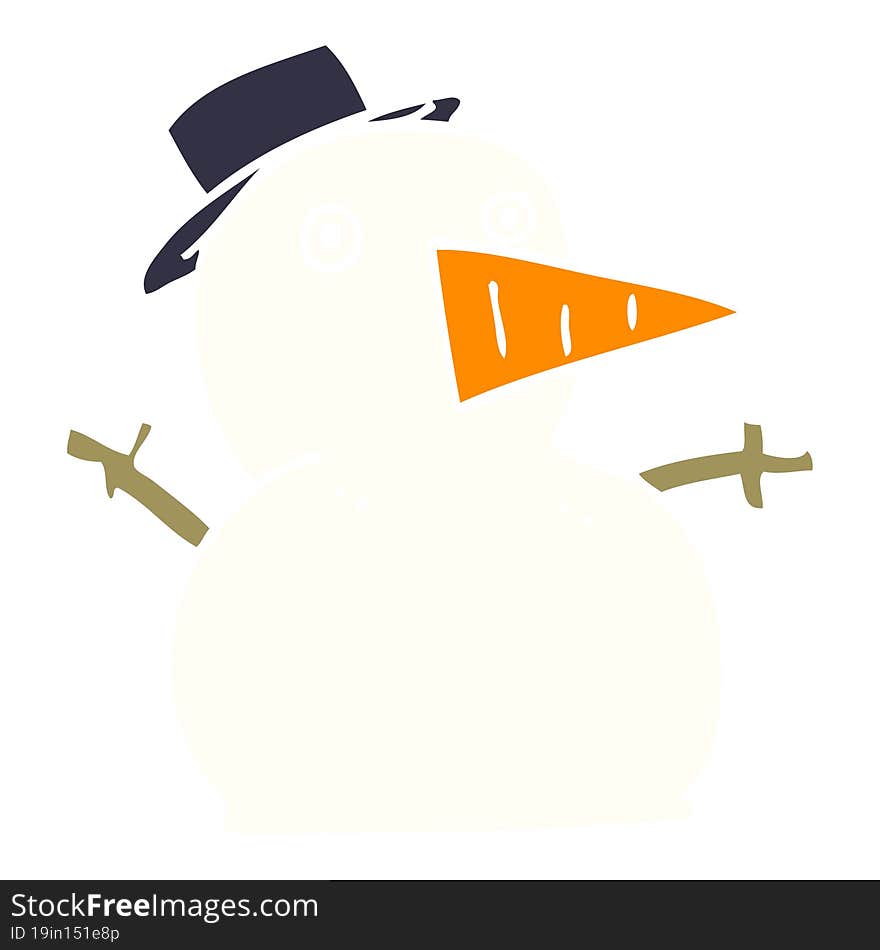 cartoon doodle funny snowman