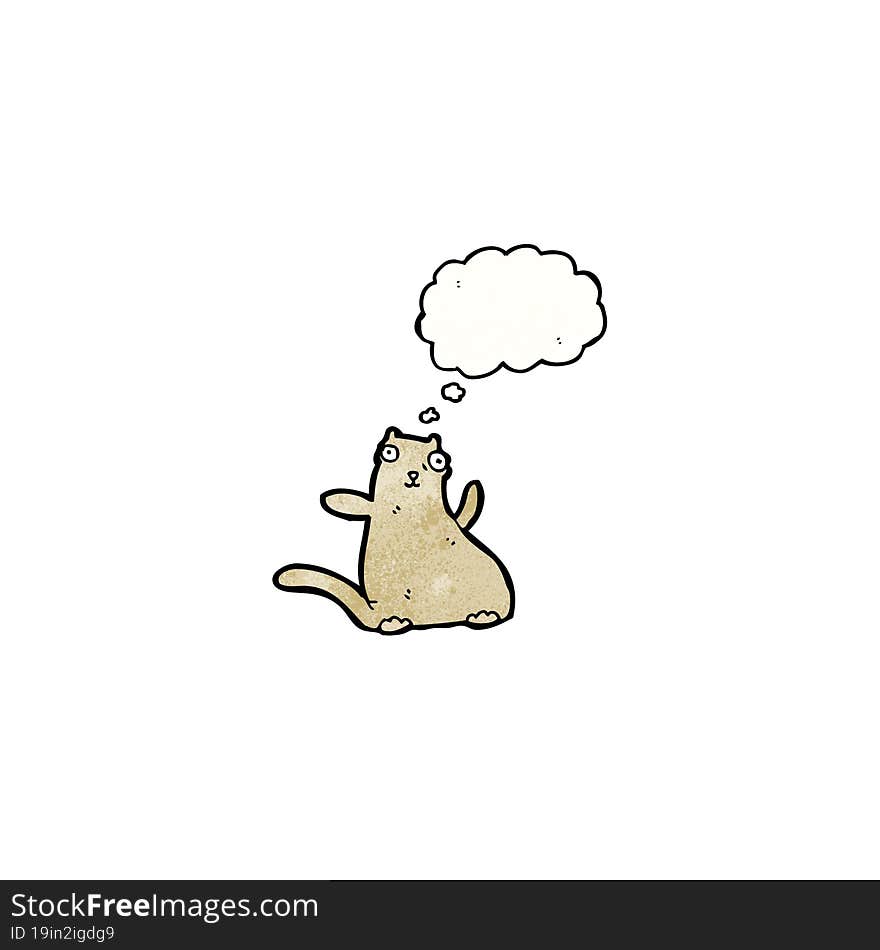 funny cat with thought bubble