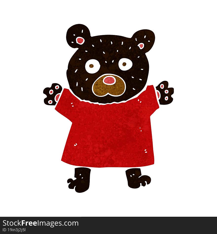 cartoon cute black bear