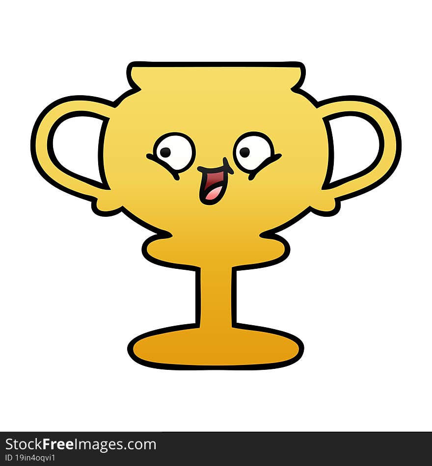 gradient shaded cartoon of a trophy