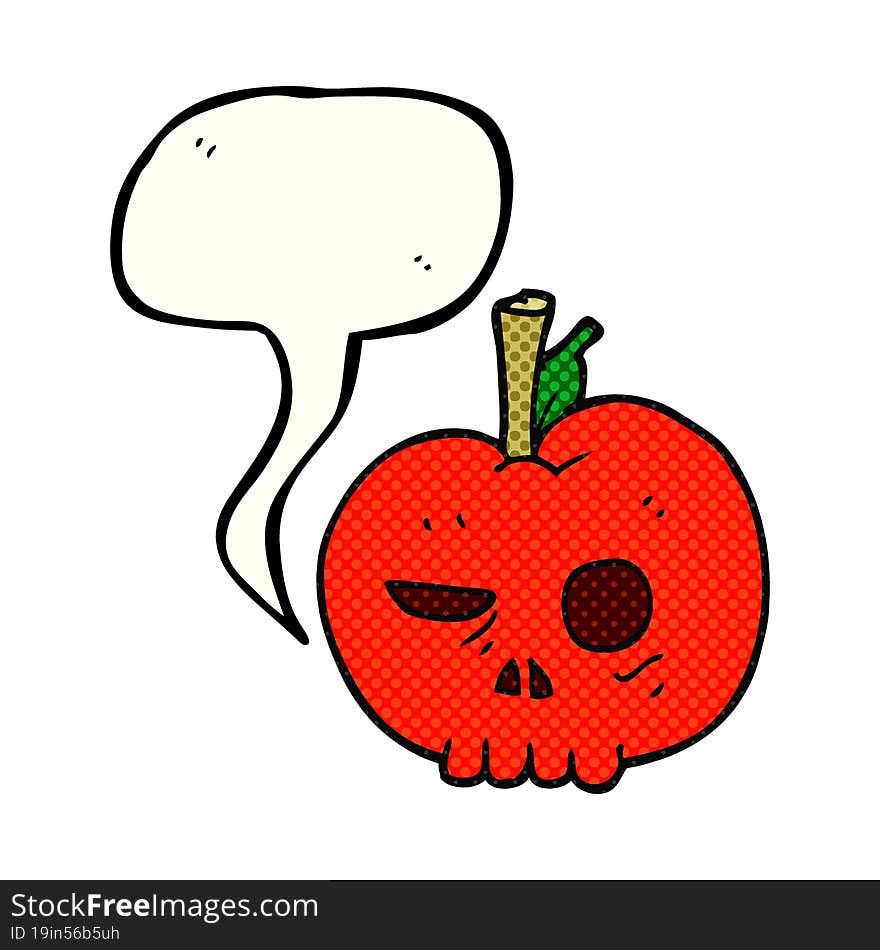 comic book speech bubble cartoon poison apple