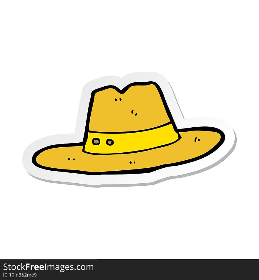 Sticker Of A Cartoon Hat