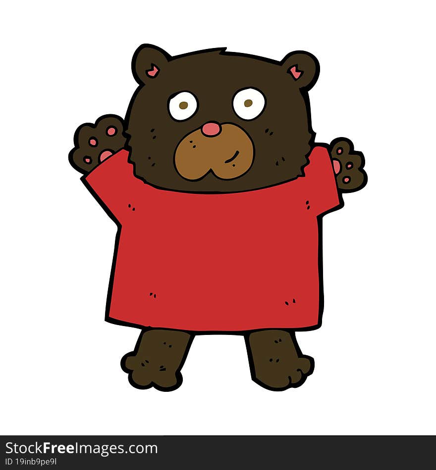 cartoon cute black bear