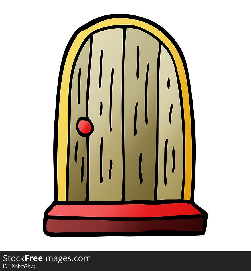 cartoon doodle round doorway