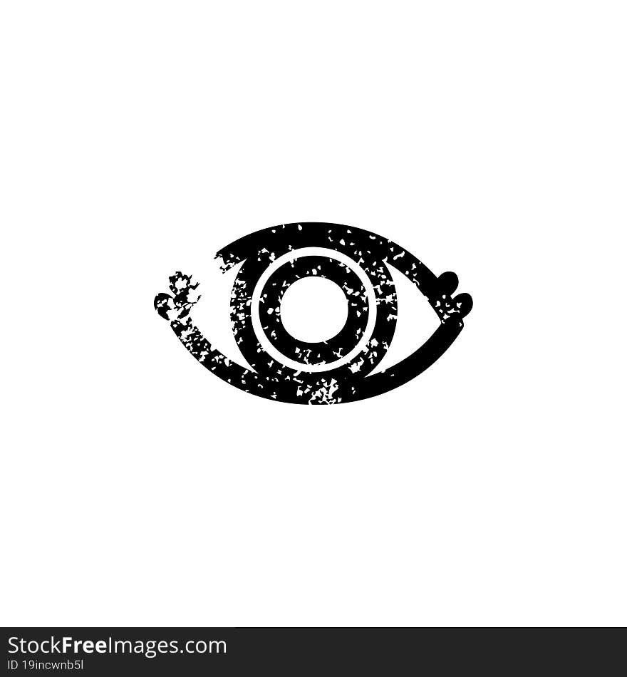 Staring Eye Distressed Icon