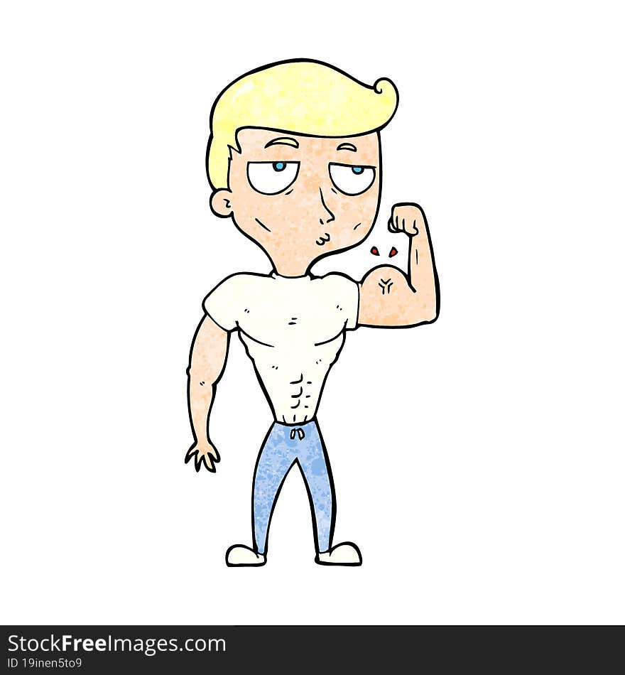 cartoon gym man