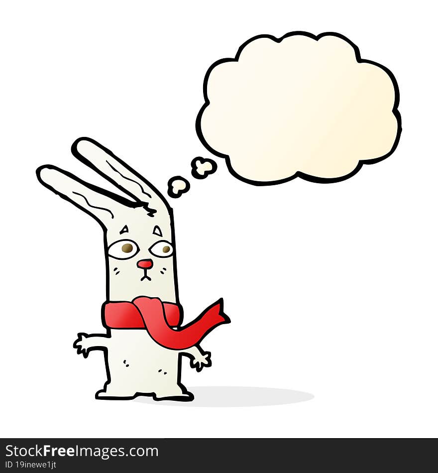 Cartoon Rabbit With Thought Bubble