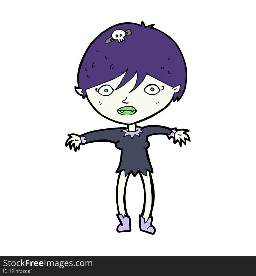 Cartoon Vampire Girl