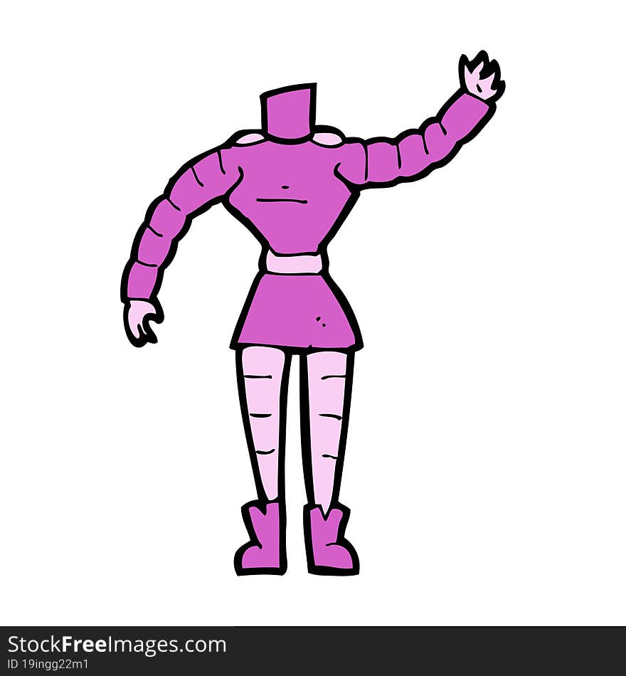 cartoon female robot body  (mix and match cartoons or add own photos