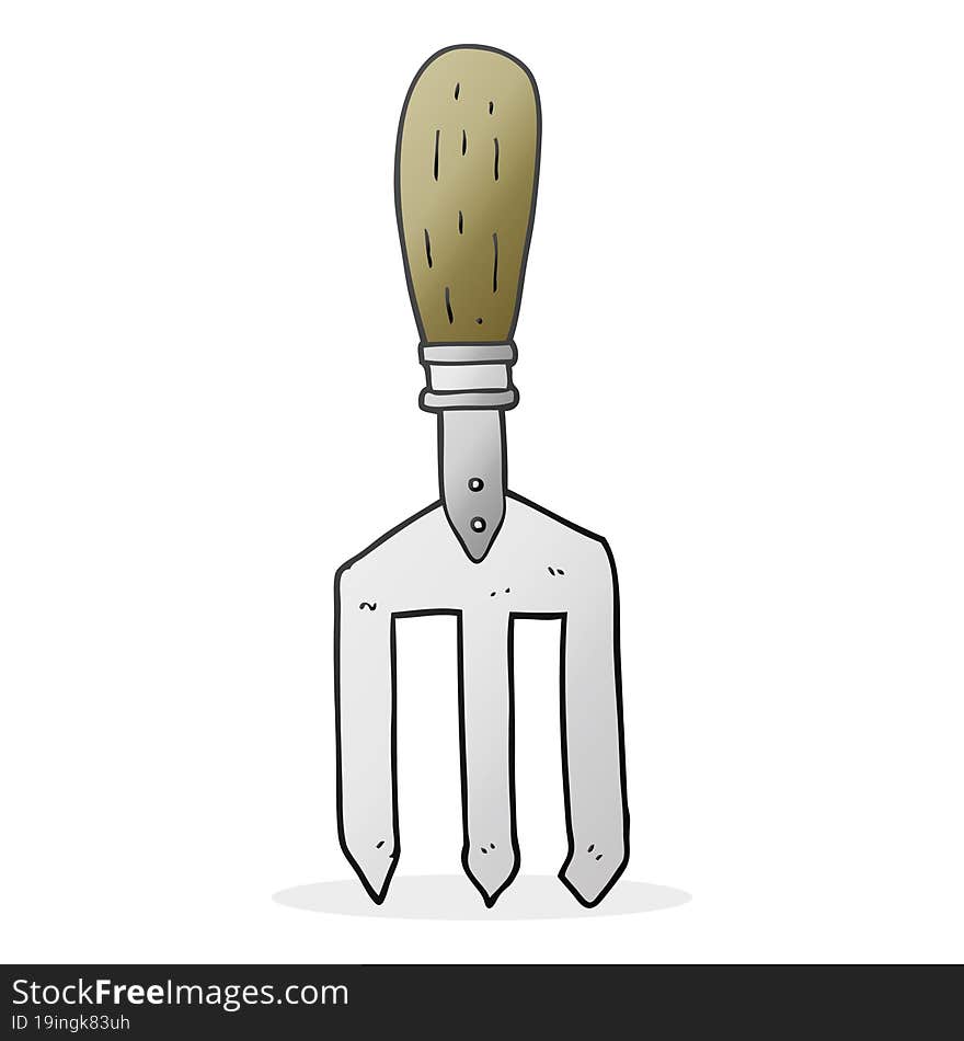 cartoon garden fork