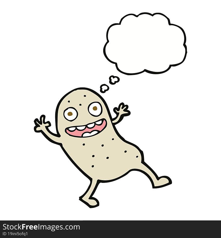 Cartoon Potato With Thought Bubble