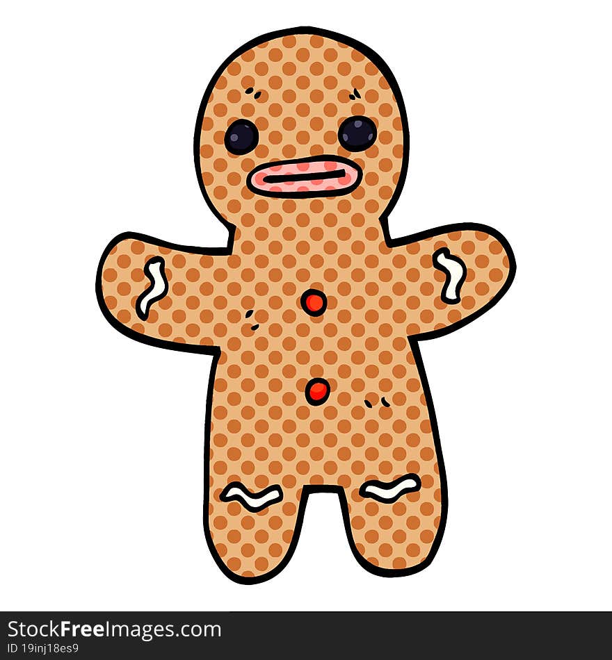 cartoon doodle gingerbread man