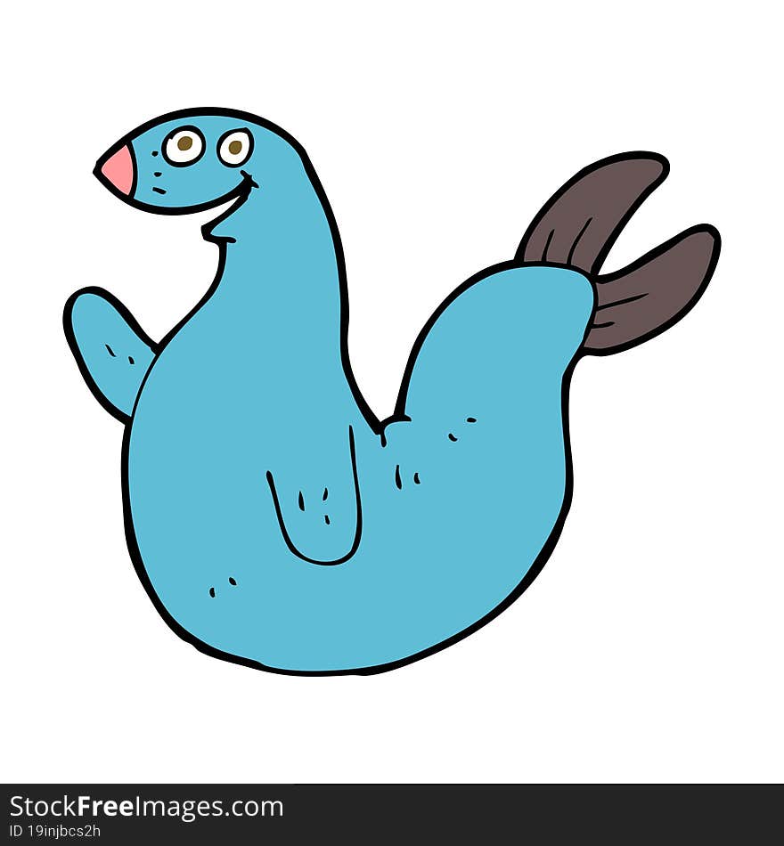 cartoon happy seal