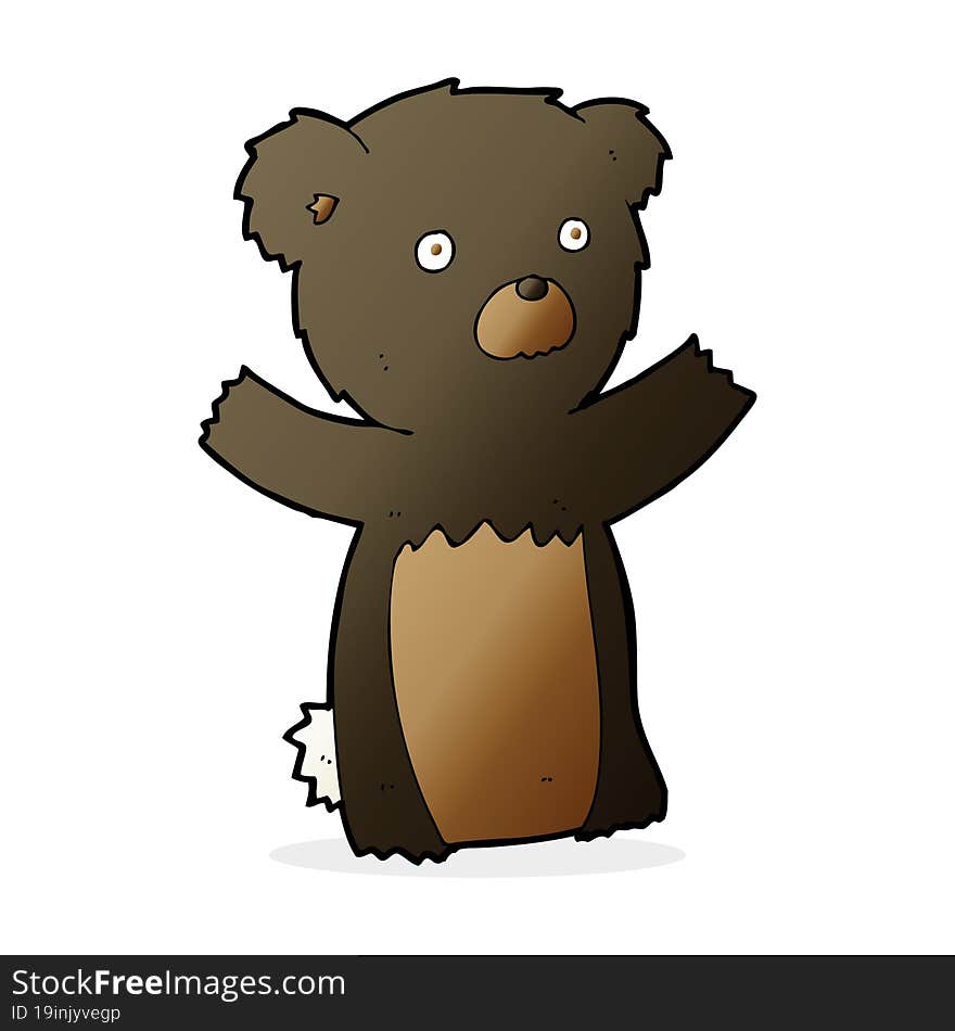 cartoon black bear cub