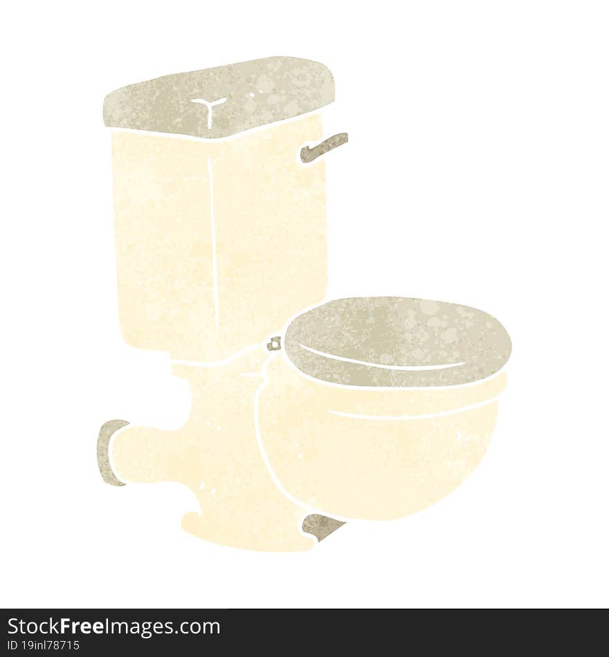 Retro Cartoon Toilet