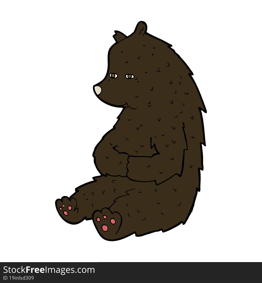 cute cartoon black bear