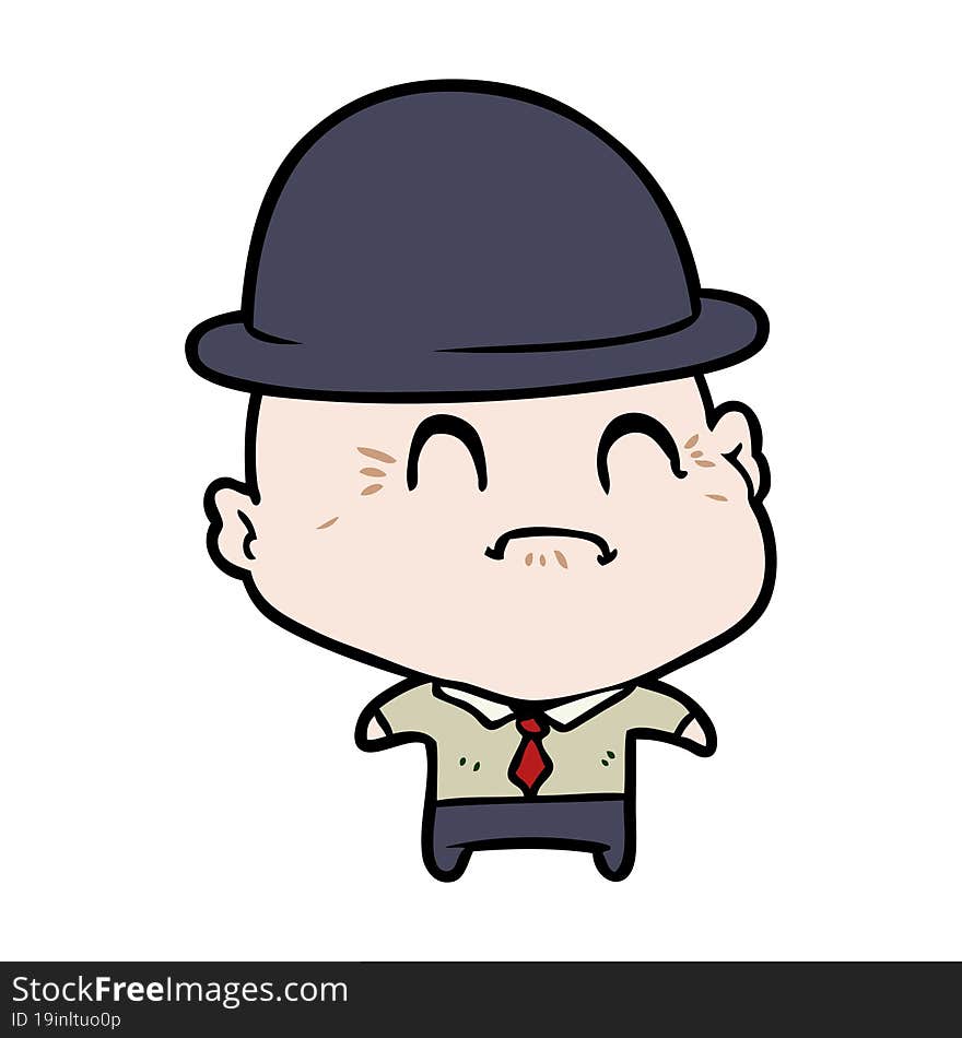 cartoon old businessman. cartoon old businessman