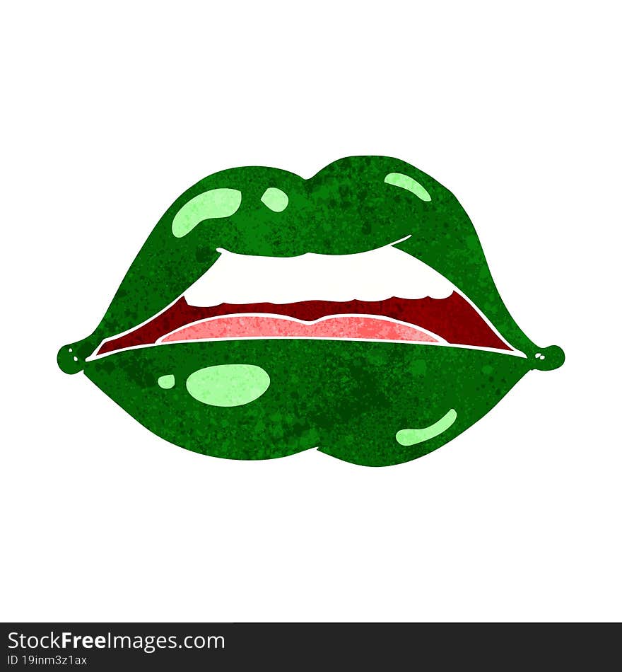 cartoon sexy halloween lips symbol