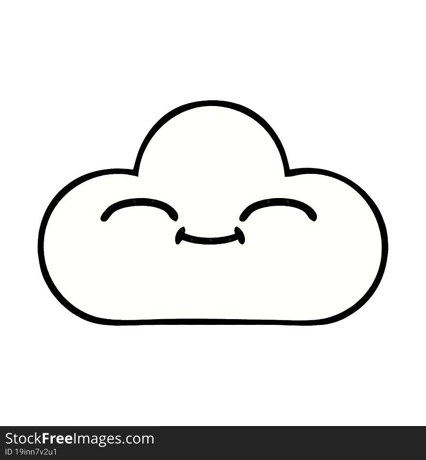 comic book style cartoon white cloud