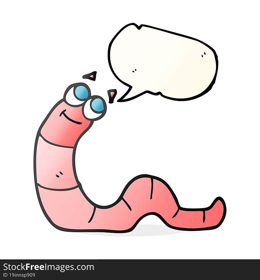 speech bubble cartoon worm