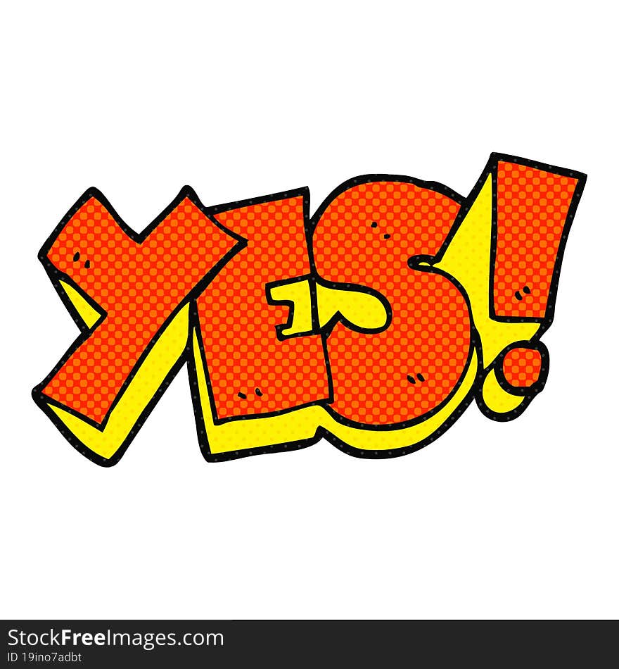 Cartoon Yes Symbol