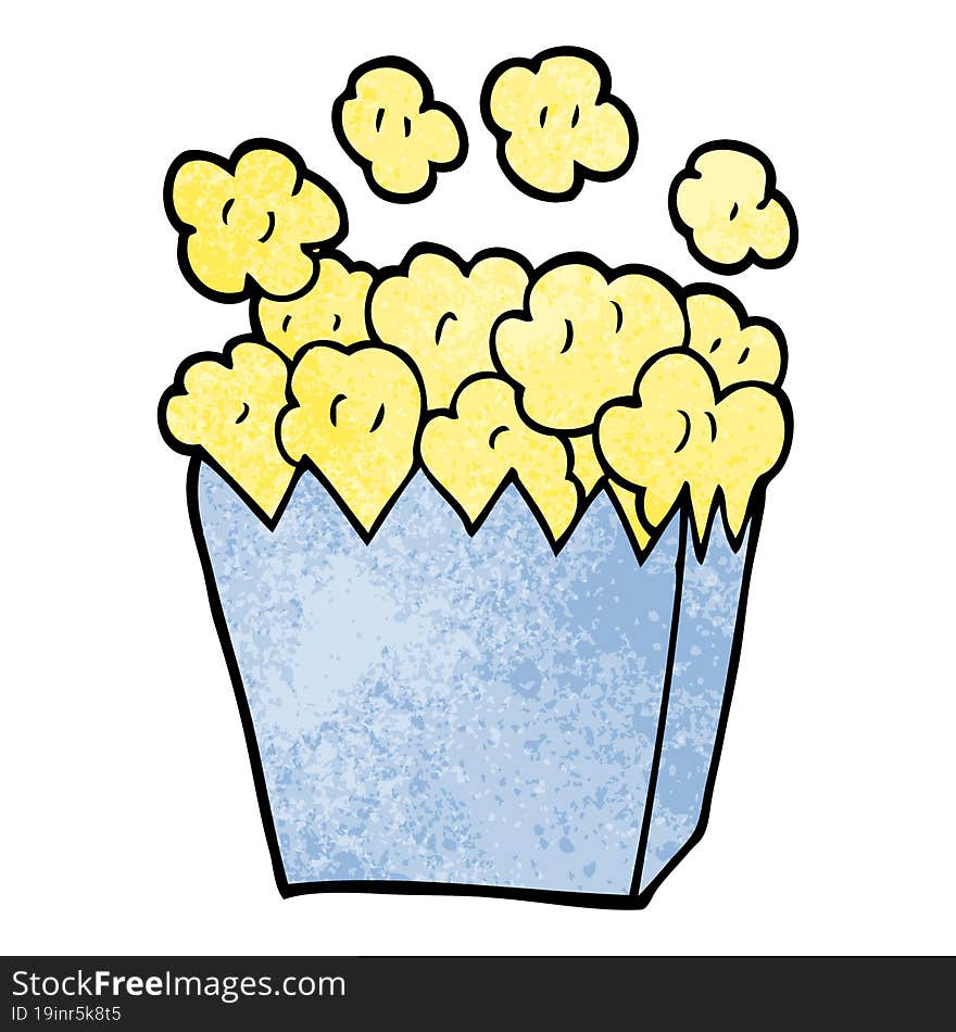 cartoon doodle popcorn