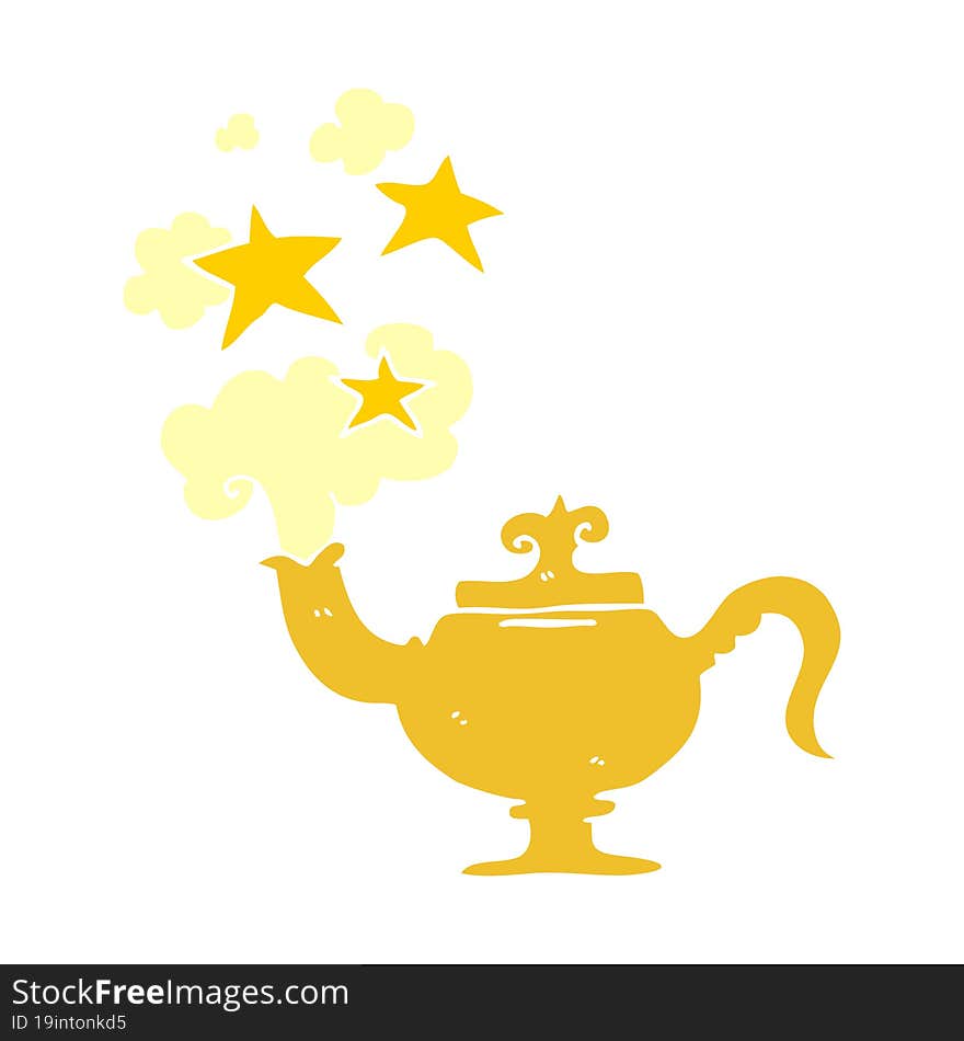 Cartoon Doodle Magic Lamp