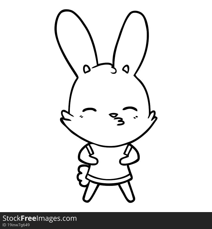 curious bunny cartoon. curious bunny cartoon