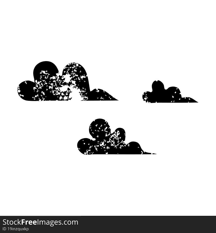 distressed symbol cloud