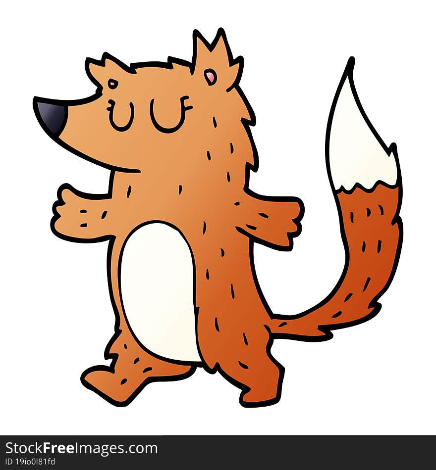 cartoon doodle fox