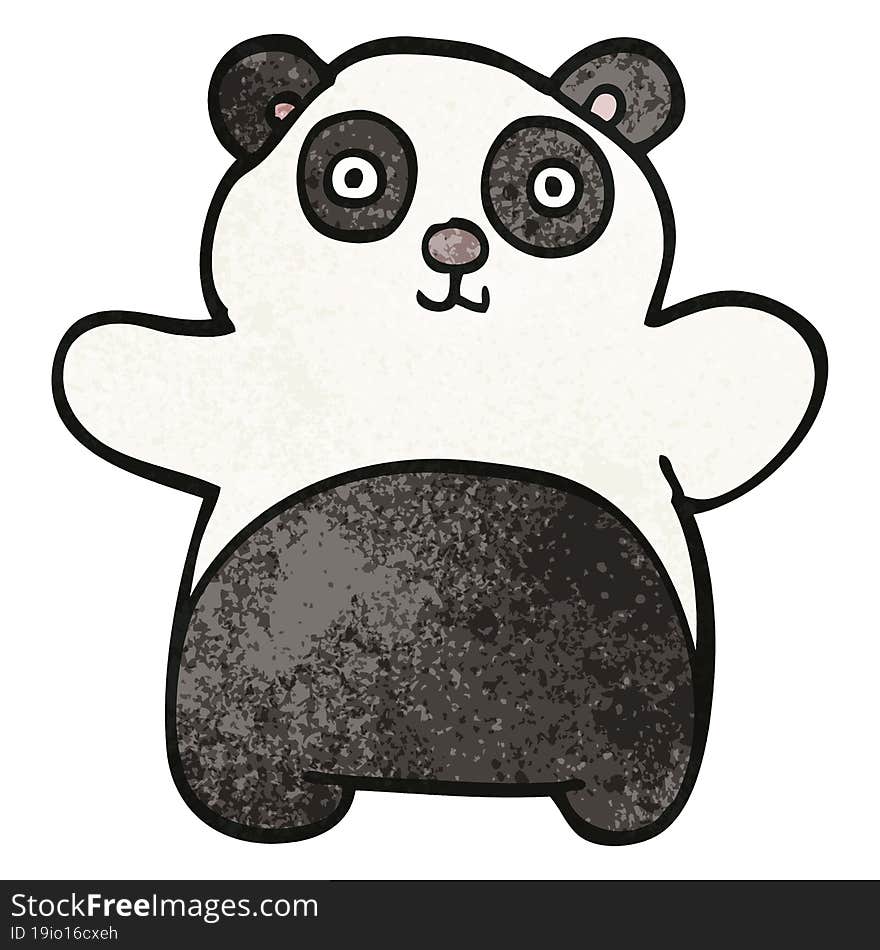 cartoon doodle happy panda