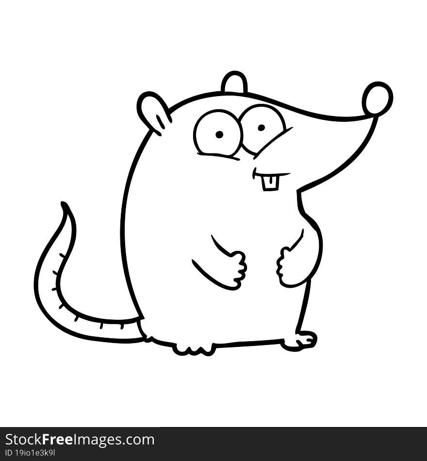 cartoon happy white lab mouse. cartoon happy white lab mouse