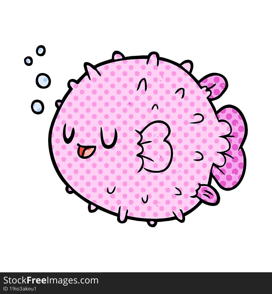 cartoon blowfish. cartoon blowfish