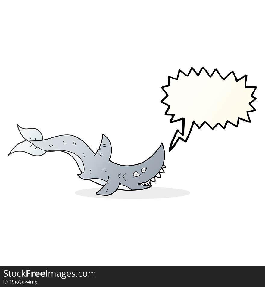 speech bubble cartoon shark