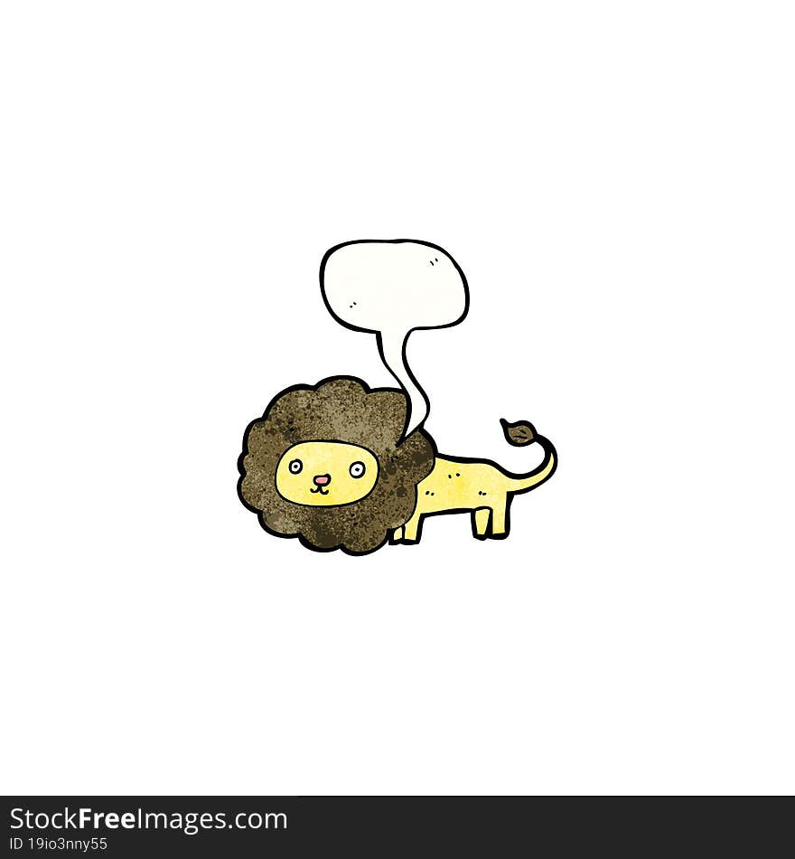 talking lion cartoon