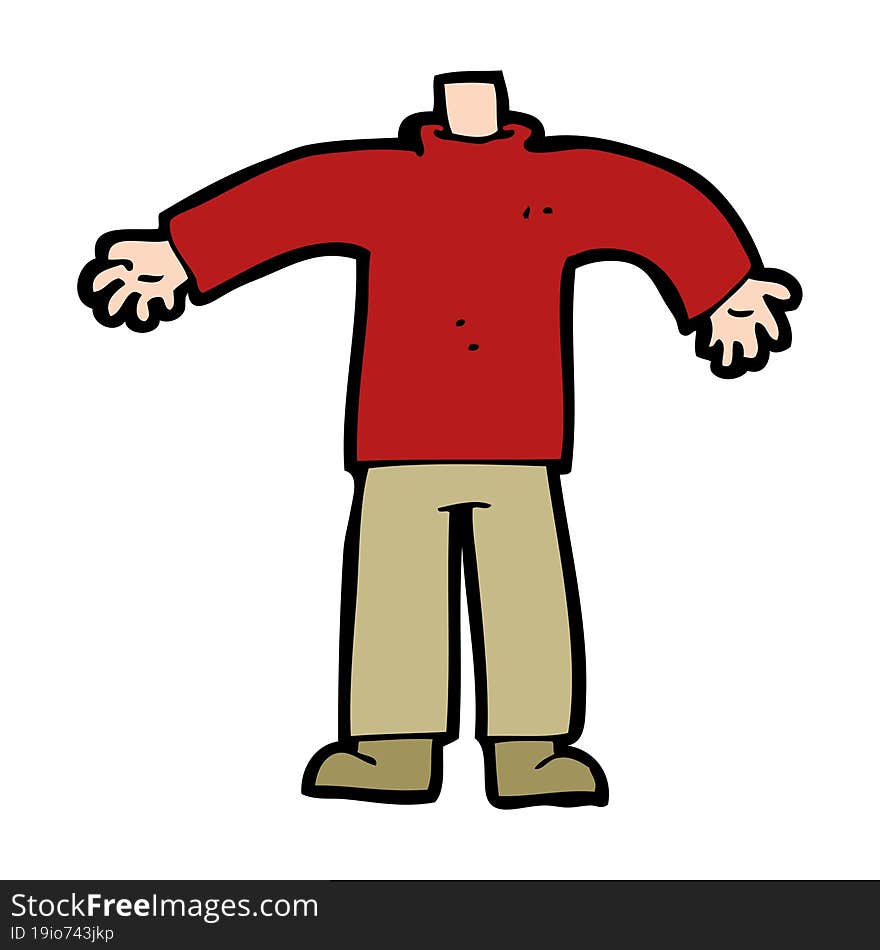 cartoon male body (mix and match cartoons or add own photos